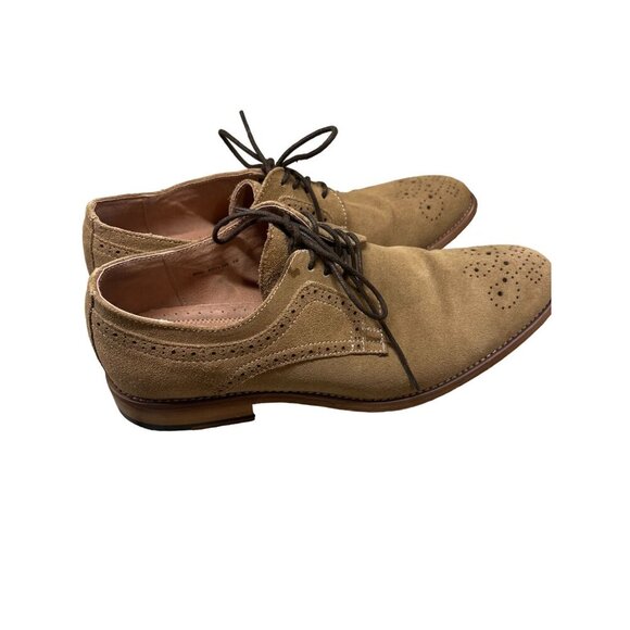 Stacy Adams Mens Suede Oxford Dress‎ Shoes 9M Tan Leather Upper & Lining NWOT main image 5